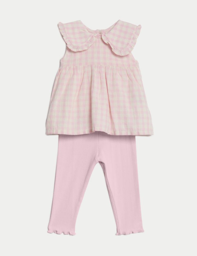 Cotton Rich Gingham Outfit (0-3 Yrs) 2 of 9