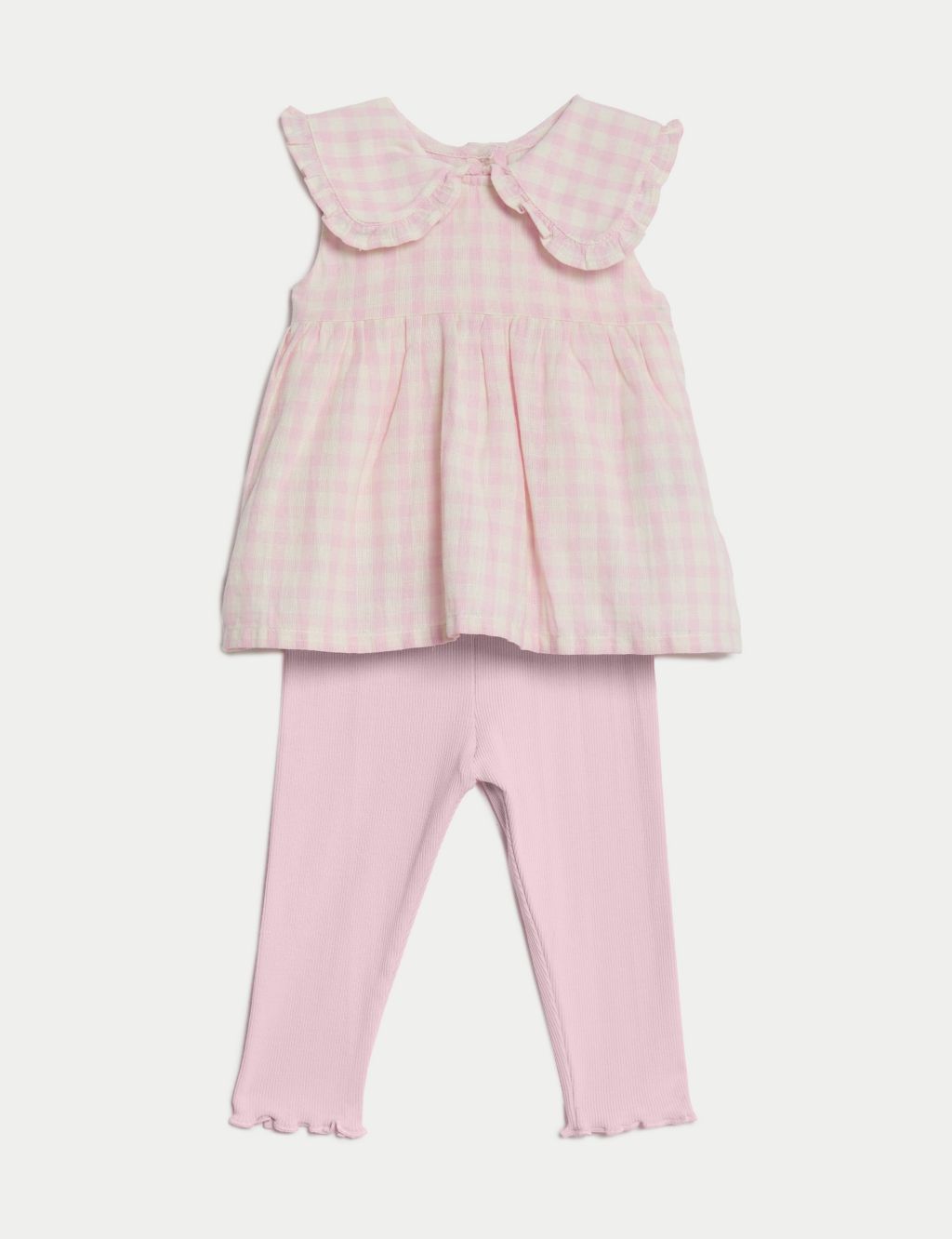 Cotton Rich Gingham Outfit (0-3 Yrs) 1 of 9