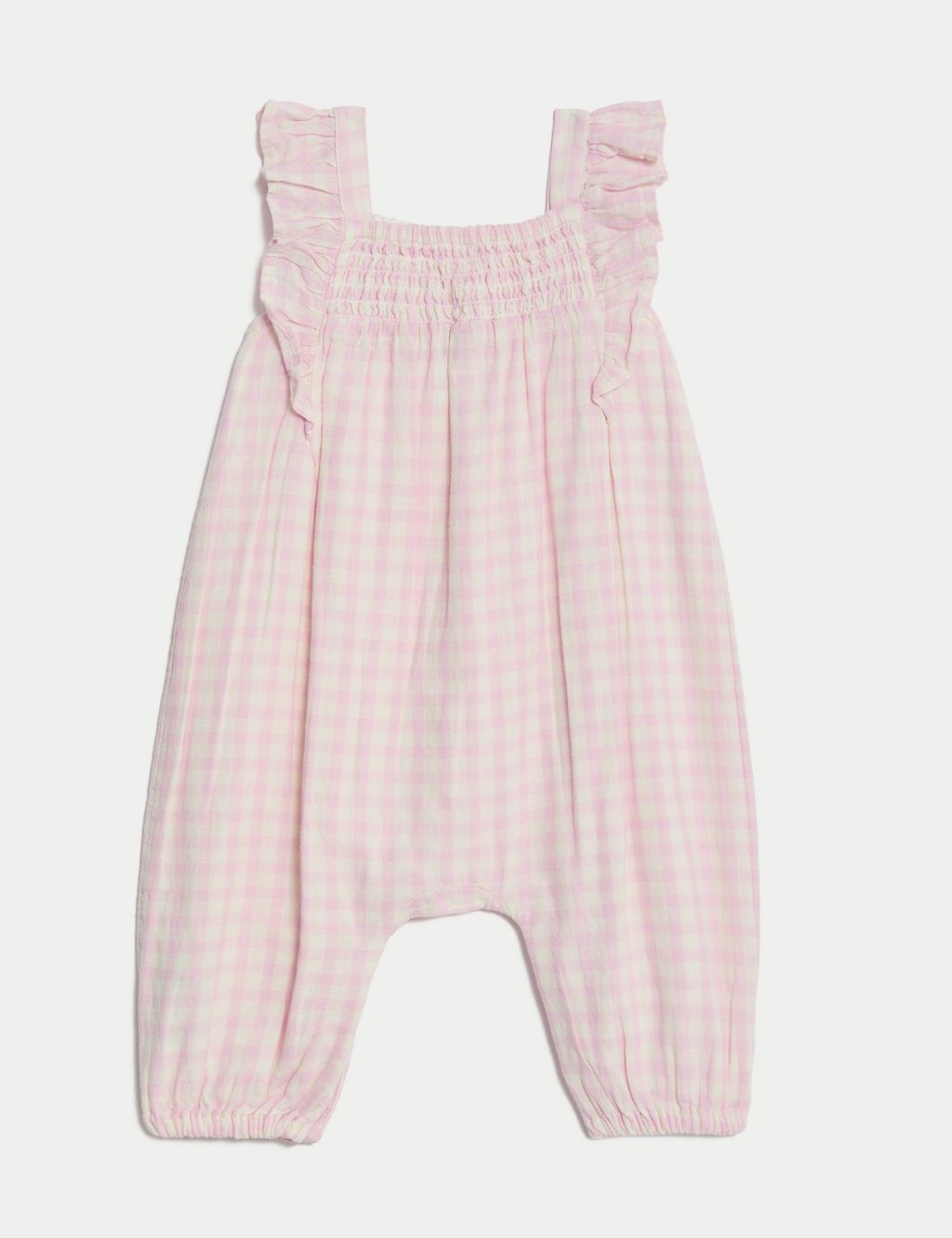 Cotton Rich Gingham Romper (0-3 Yrs) 2 of 5
