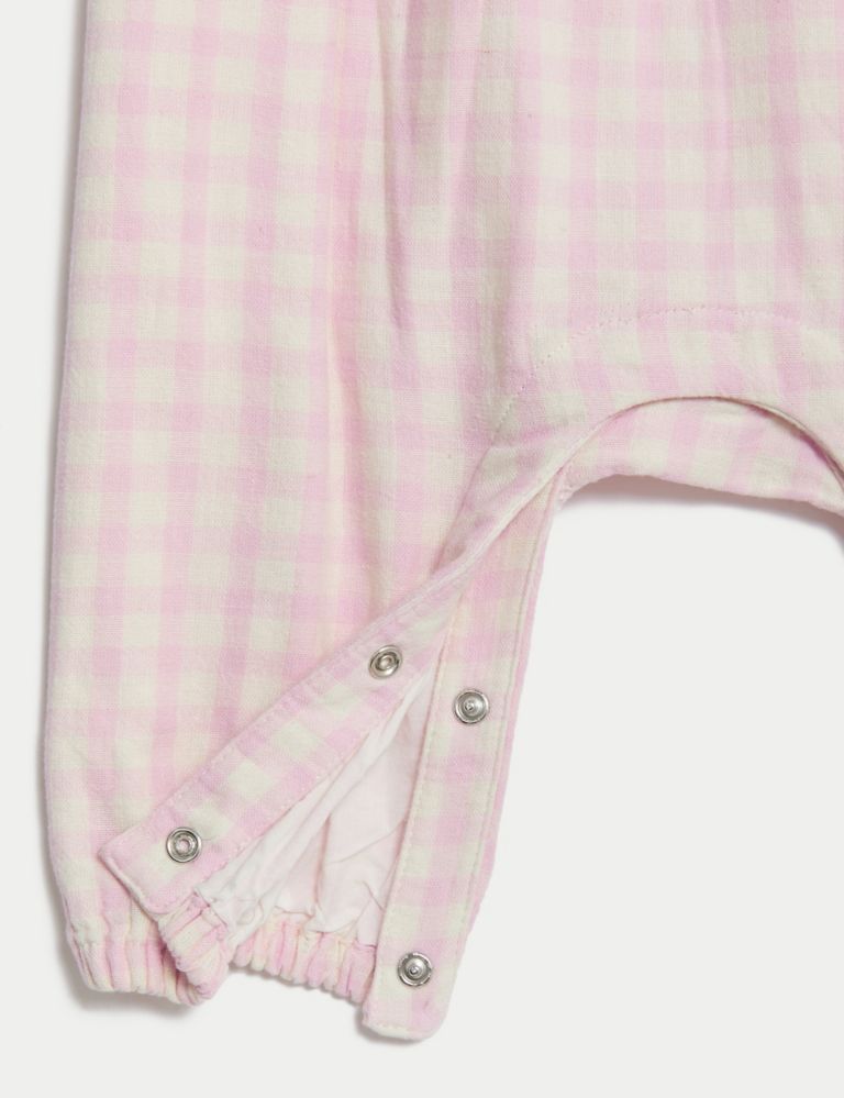 Cotton Rich Gingham Romper (0-3 Yrs) 4 of 5