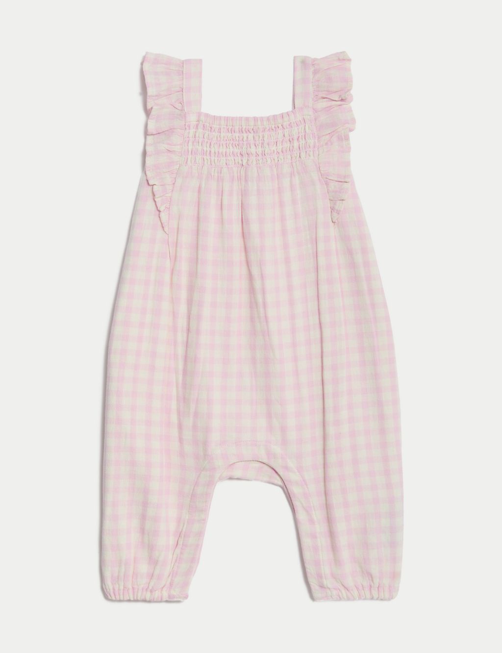 Cotton Rich Gingham Romper (0-3 Yrs) 1 of 5