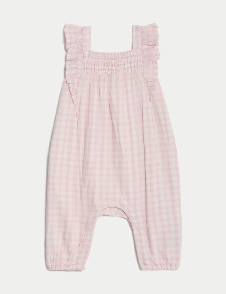 Cotton Rich Gingham Romper (0-3 Yrs) 2 of 5