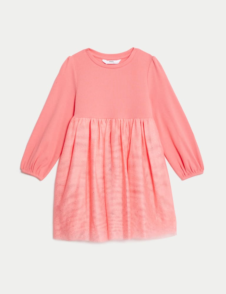 Cotton Rich Glitter Tulle Dress 2 8 Yrs M S Collection M S