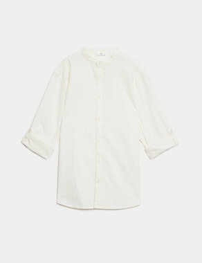 Cotton Rich Grandad Shirt (6-16 Yrs) Image 2 of 4