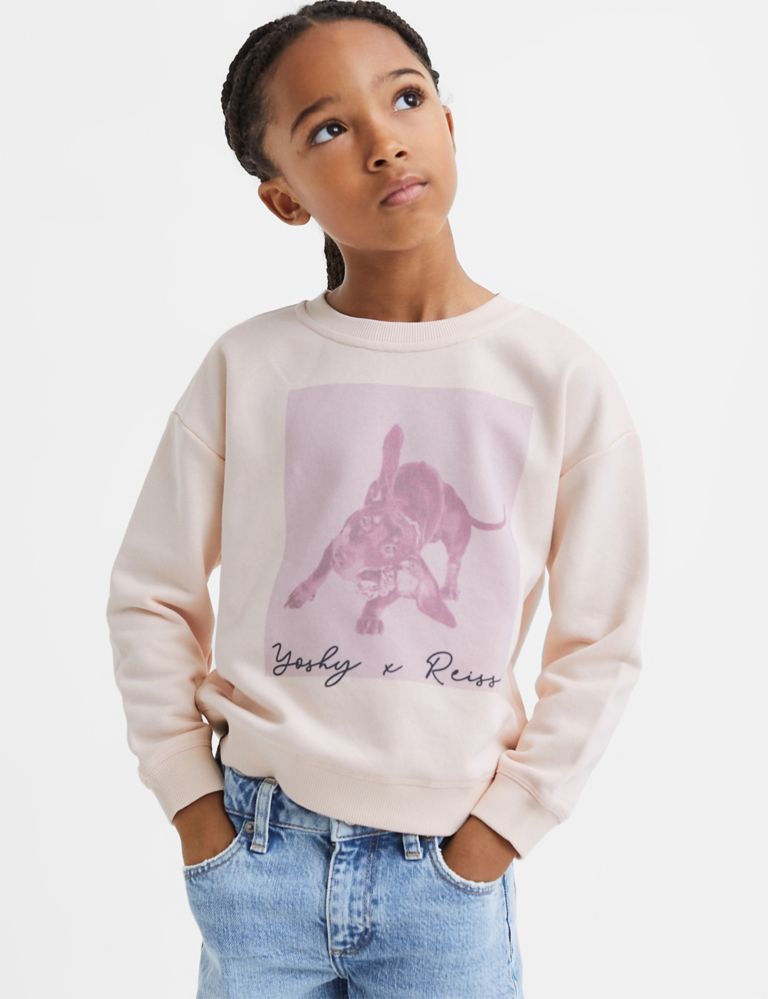 Cotton Rich Graphic Sweatshirt (4-14 Yrs) 1 of 5