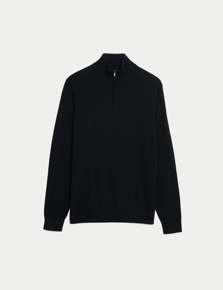 Cotton Rich Half Zip Jumper 2 of 5