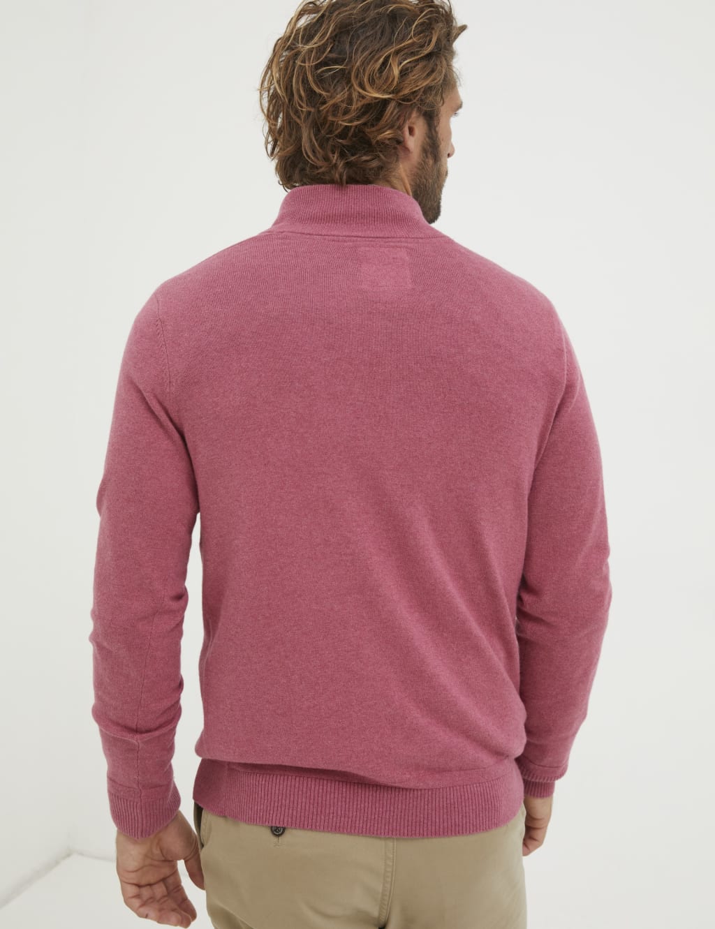 Cotton Rich Half Zip Jumper FatFace M&S