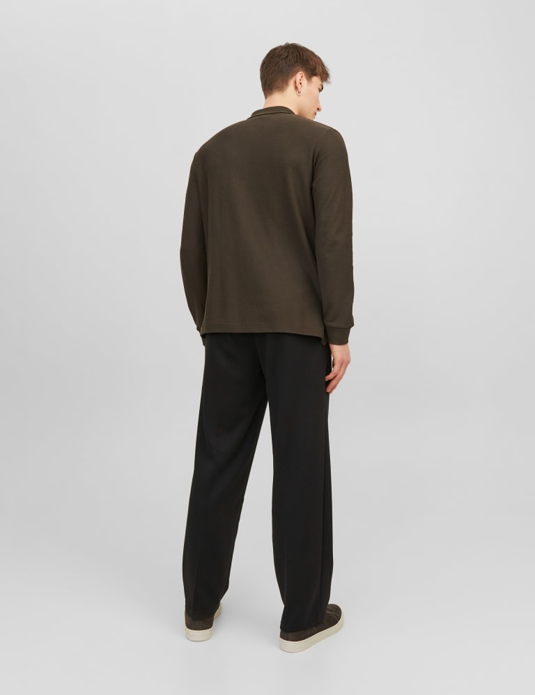 Long sleeve polo with blazer sales