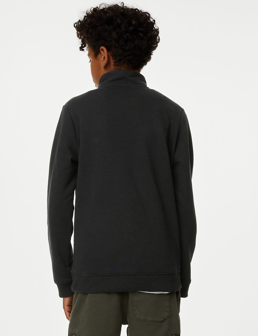 Cotton Rich Half Zip Sweatshirt (6-16 Yrs) 4 of 4