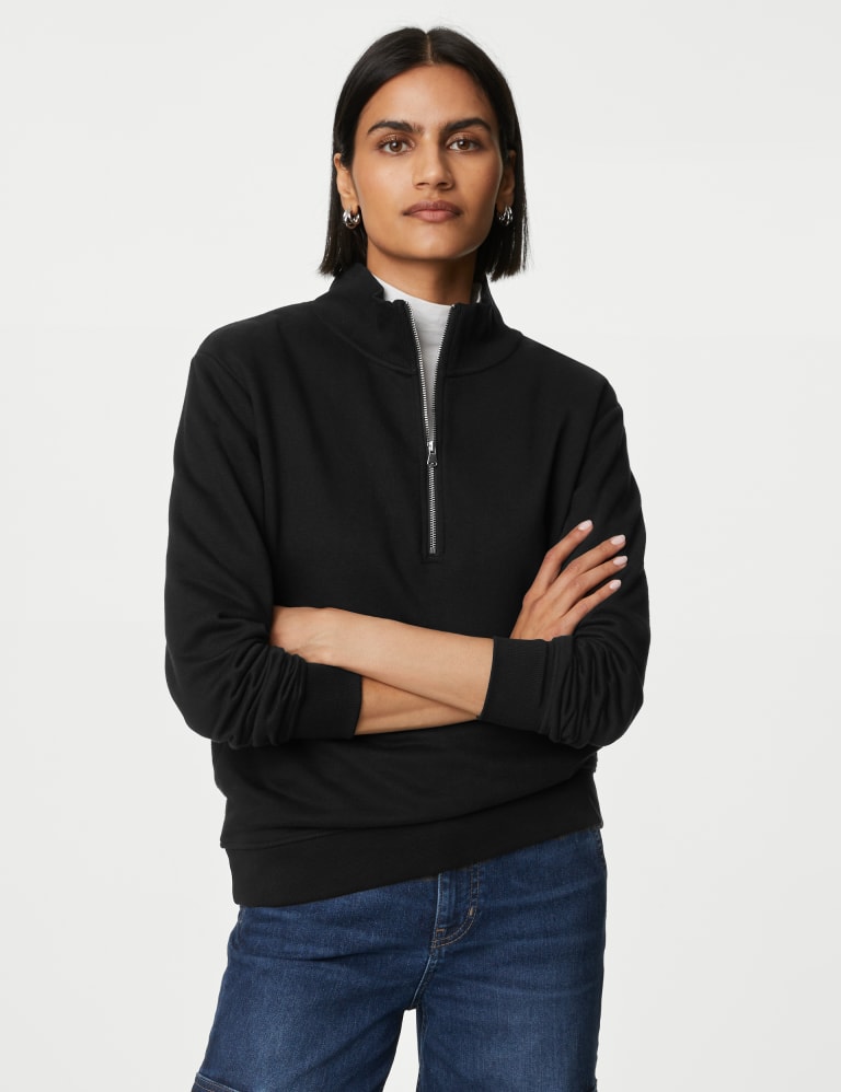 Ladies' half zip sweatshirt