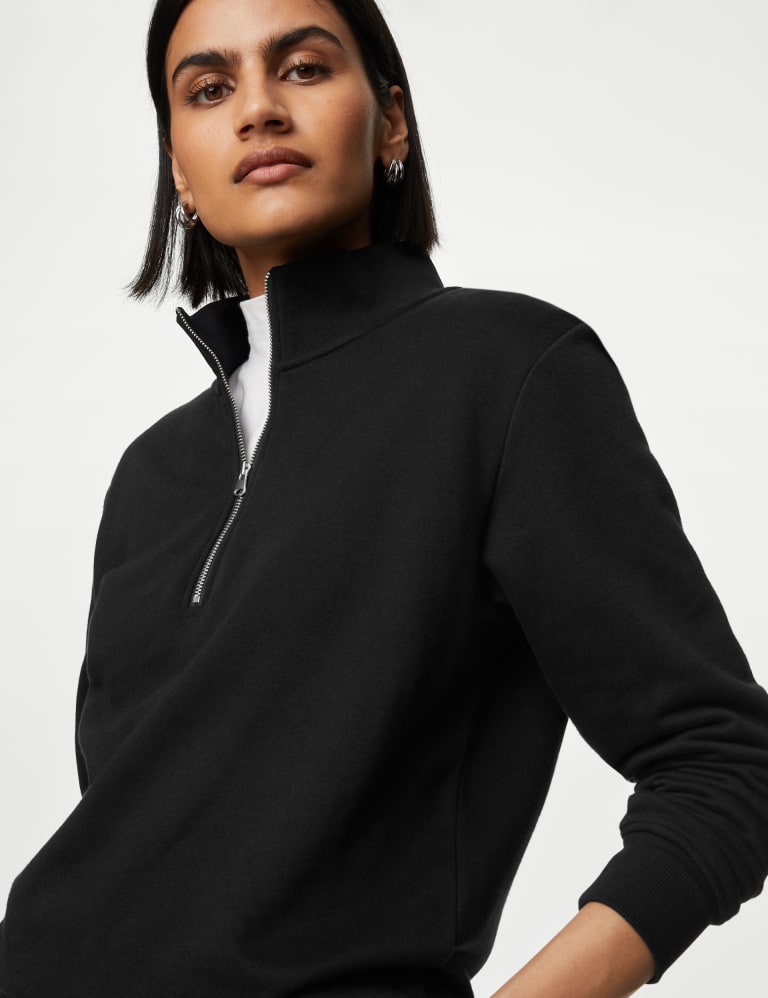 RE-PURPOSE half zip sweat-