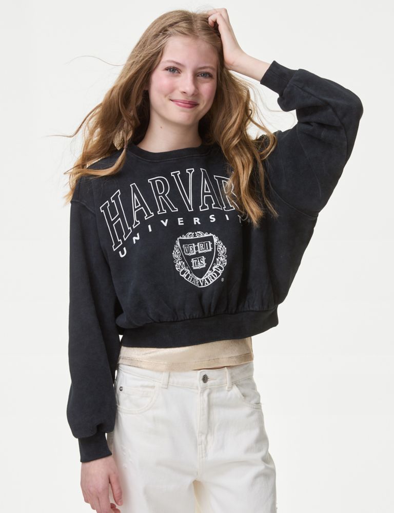 Cotton Rich Harvard University Sweatshirt (6-16 Yrs) 1 of 6