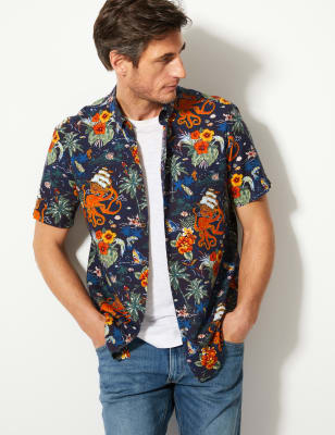 m&s mens summer shirts