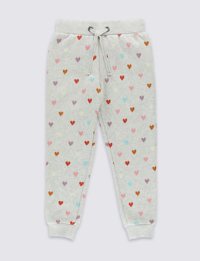 Cotton Rich Heart Joggers with StayNEW™ (1-7 Years) Image 2 of 3