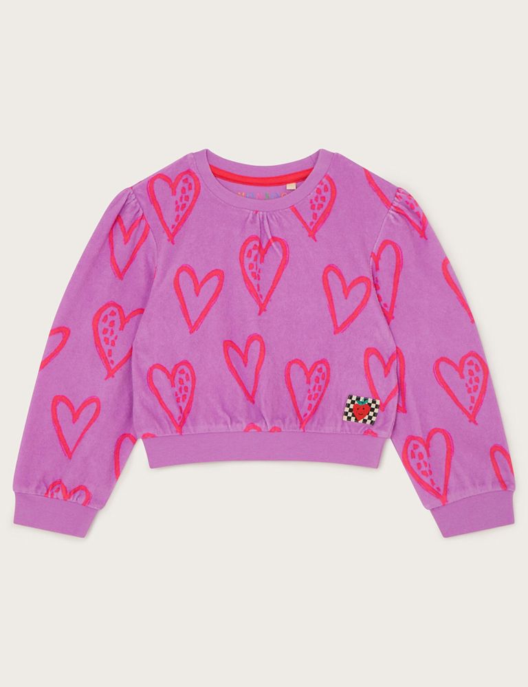 Cotton Rich Heart Towelling Top (3-13 Yrs) 1 of 3