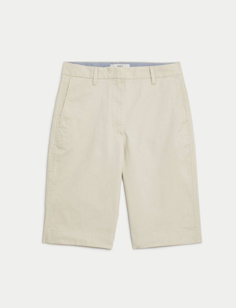 Cotton Rich High Waisted Chino Shorts 2 of 5