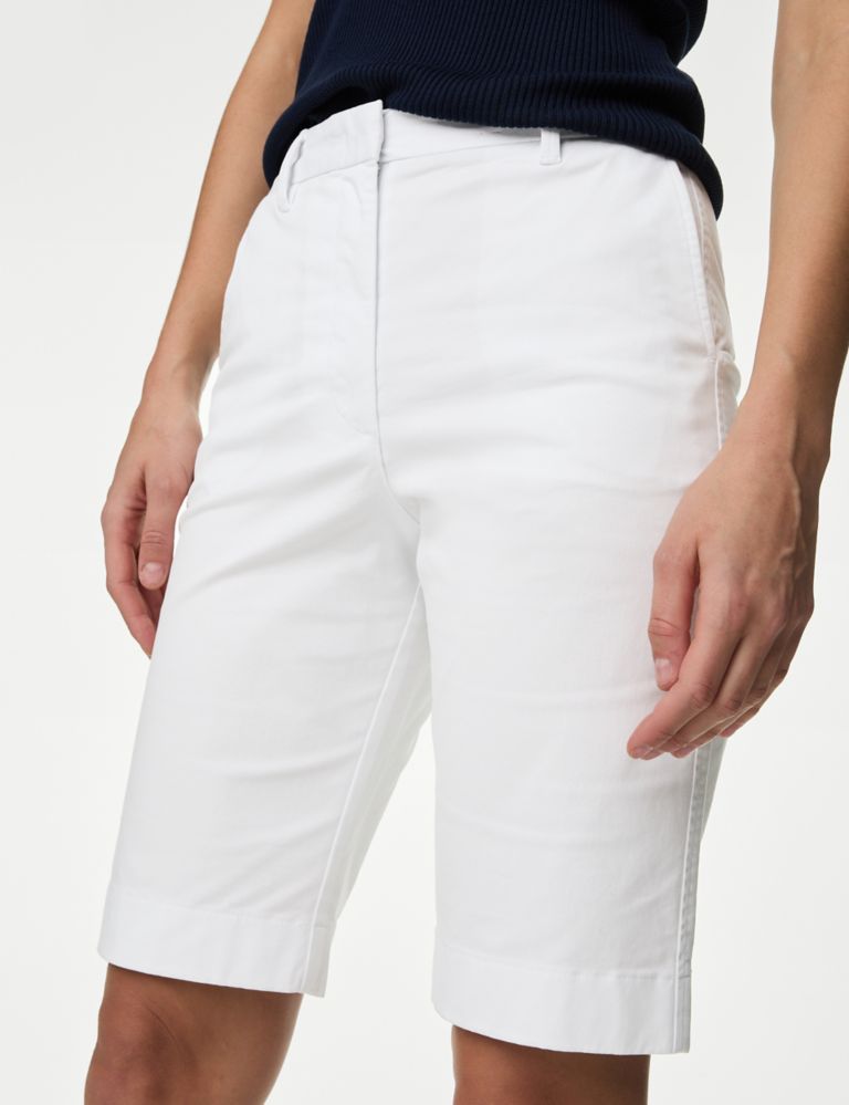 Cotton Rich High Waisted Chino Shorts 4 of 5