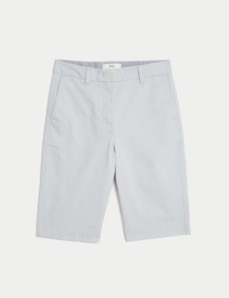 Cotton Rich High Waisted Chino Shorts 2 of 5