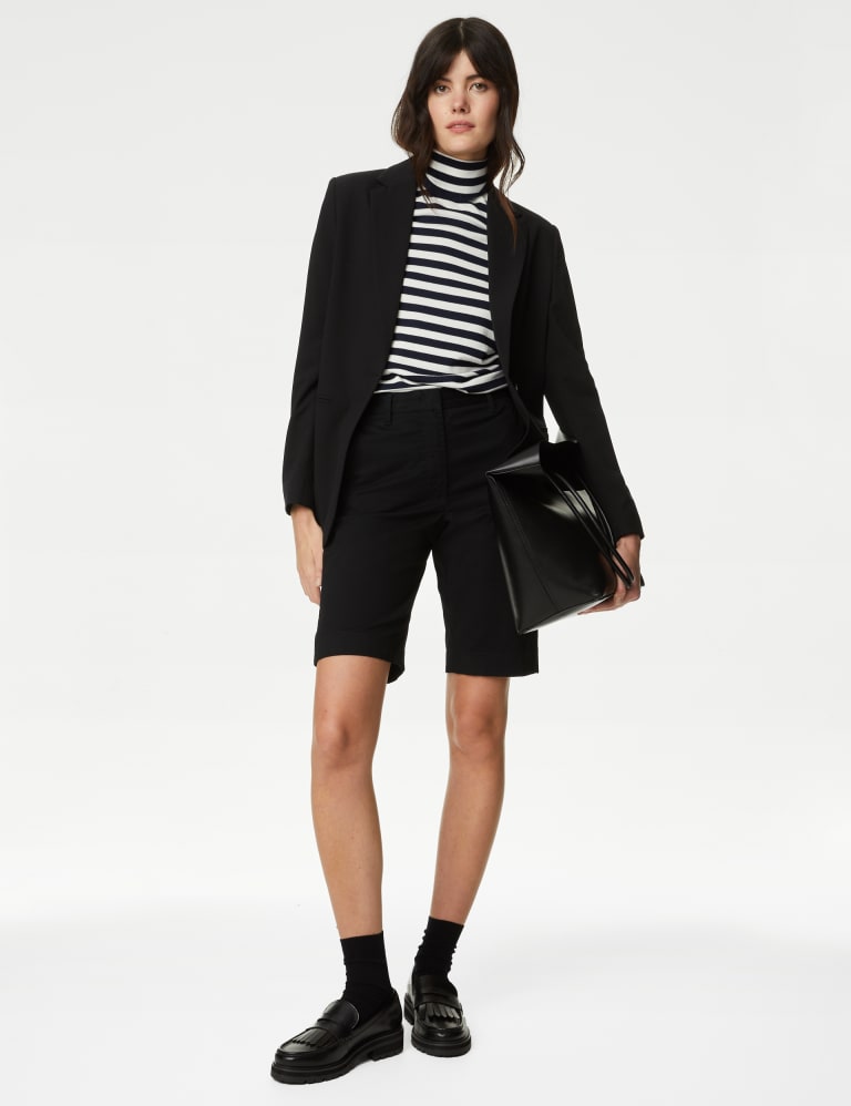 High waisted smart shorts clearance