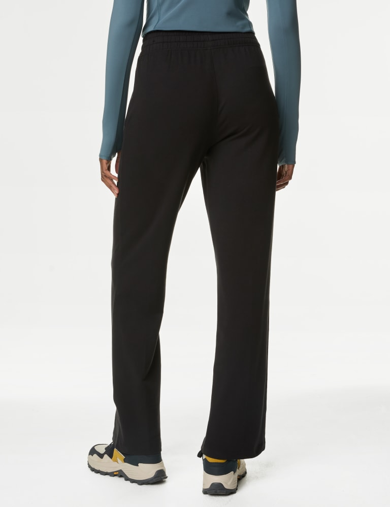 Cotton Rich High Waisted Wide Leg Joggers Goodmove M S