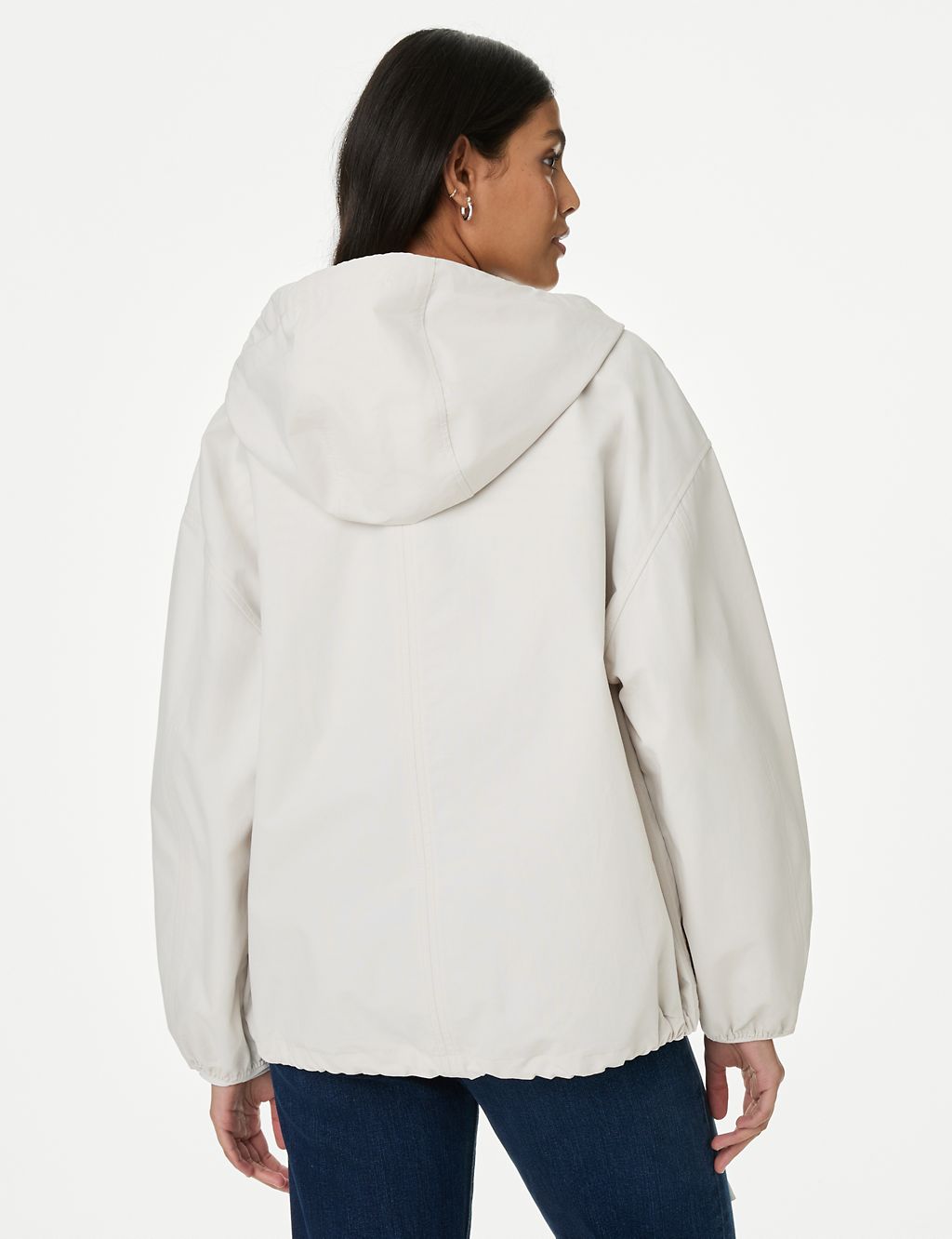 Cotton Rich Hooded Cropped Rain Jacket 5 of 6