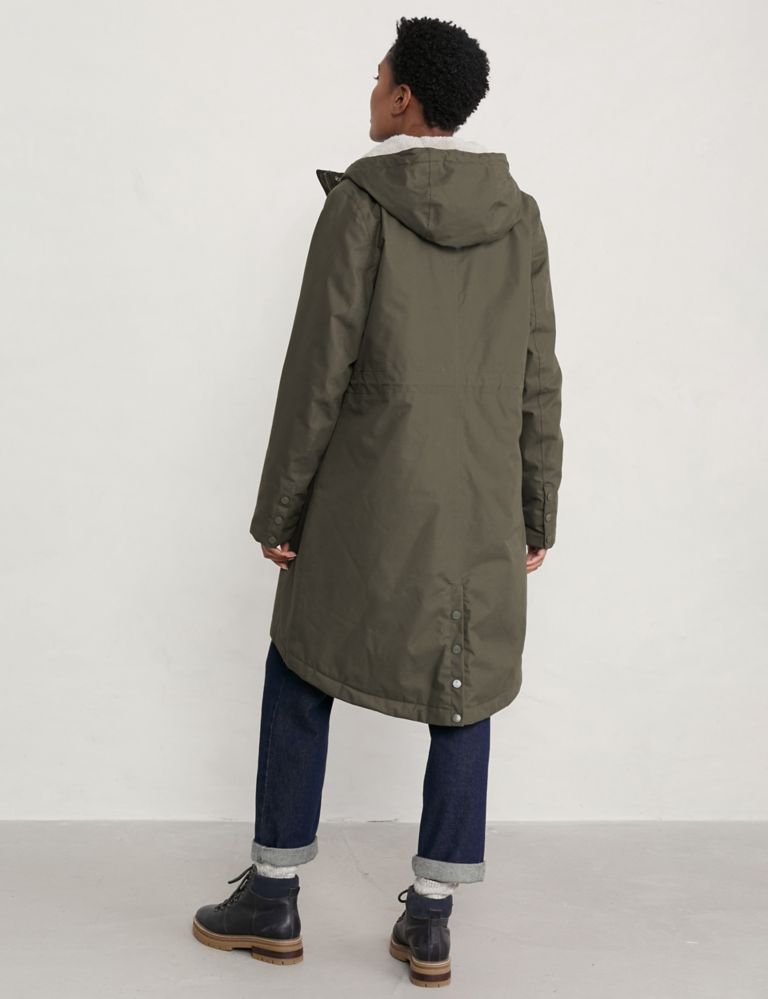 Cotton Rich Hooded Longline Parka Coat | Seasalt Cornwall | M&S