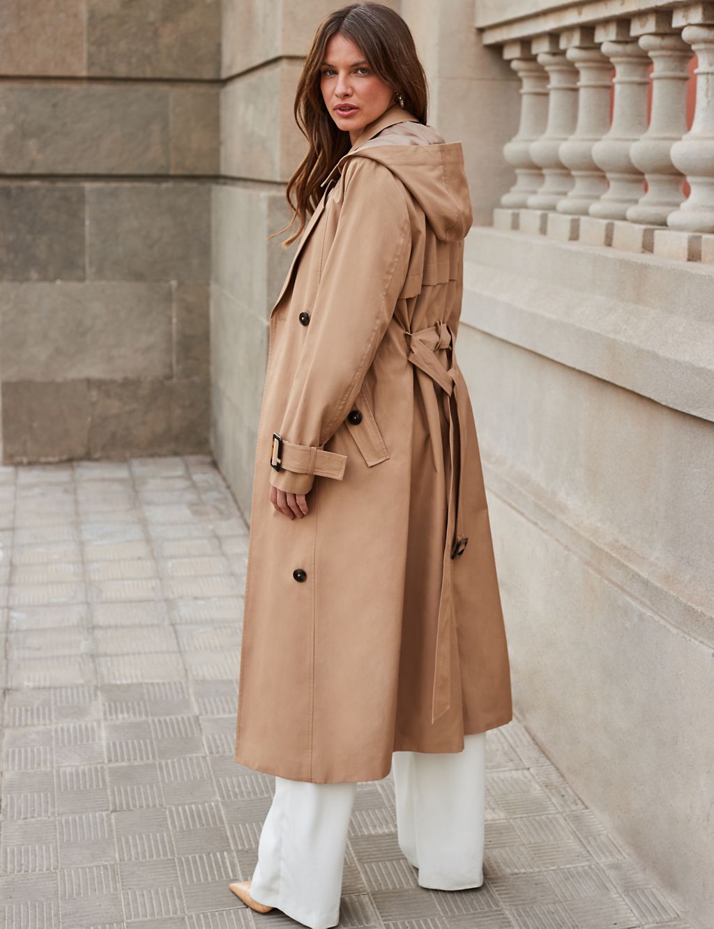 Cotton Rich Hooded Longline Trench Coat 2 of 5
