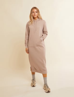 long hooded jumper dress