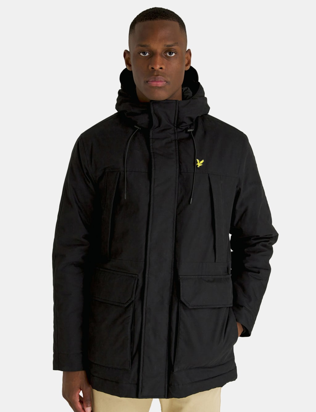 Lyle & scott fur hood padded parka jacket cheap
