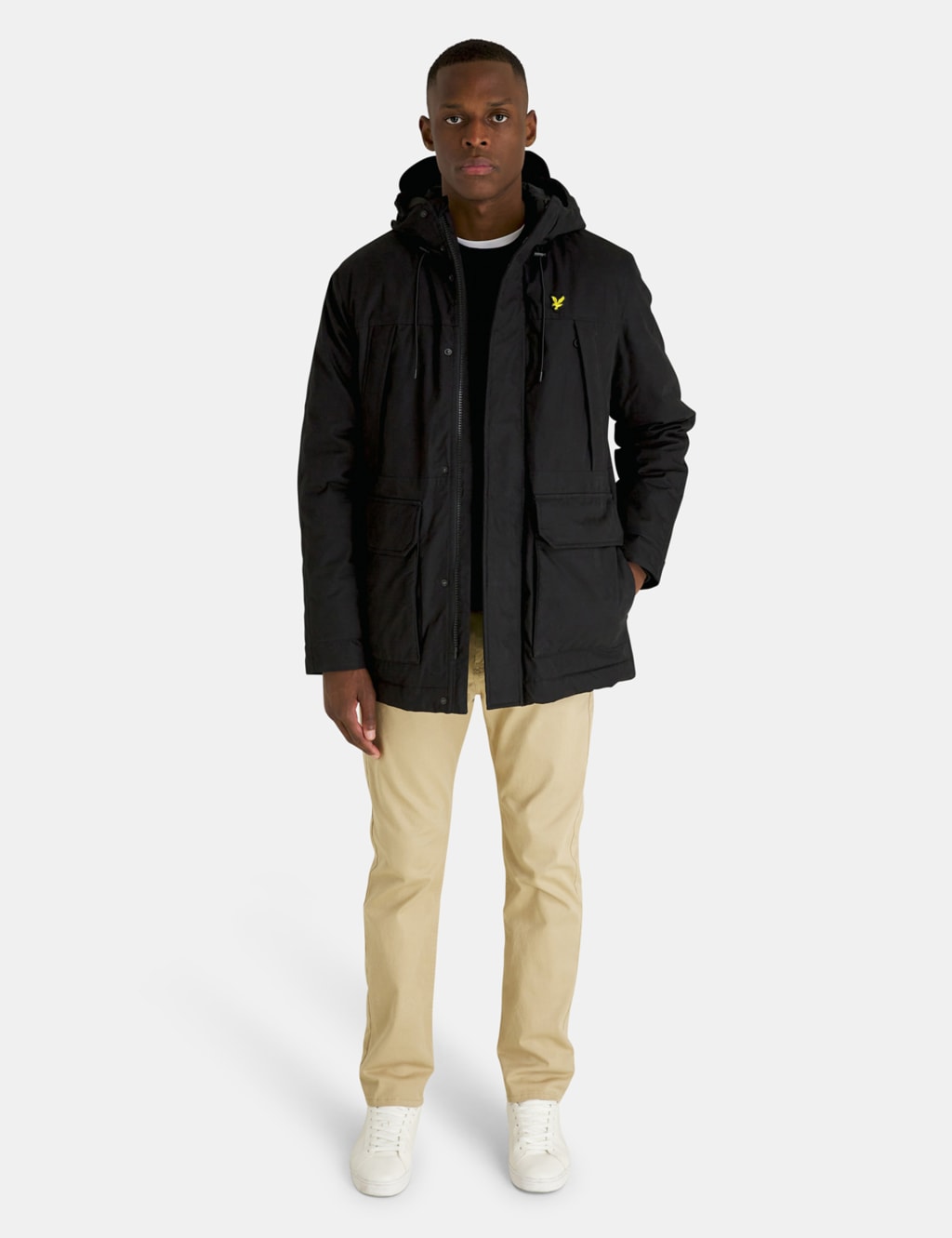 Lyle & scott fur hood padded parka jacket on sale