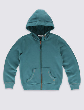 Cotton Rich Hooded Sweat Top (3-14 Years) Image 2 of 4