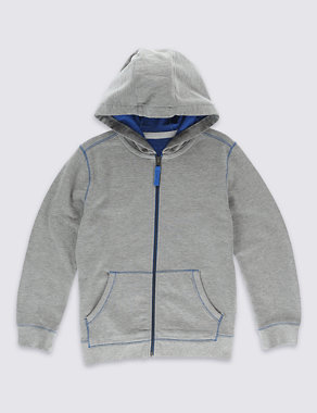 Cotton Rich Hooded Sweat Top (5-14 Years) Image 2 of 3