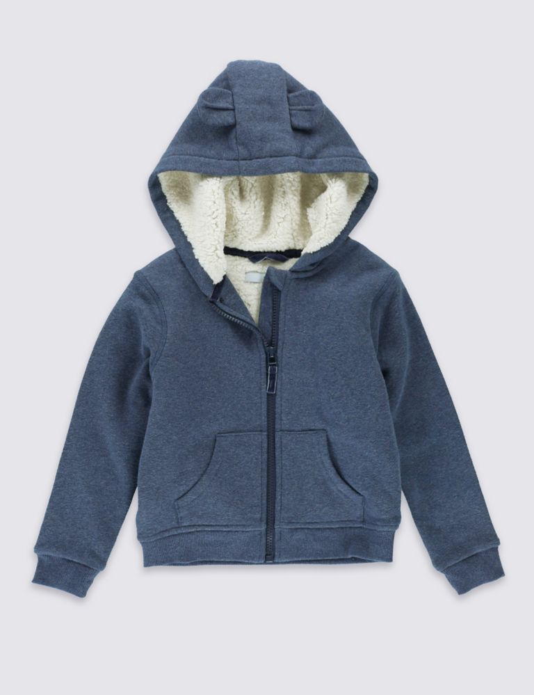 Cotton Rich Hooded Sweatshirt (3 Months - 5 Years) 2 of 7