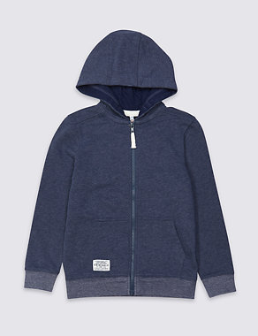 Cotton Rich Hooded Top (3-14 Years) Image 2 of 3