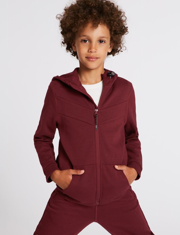 Cotton Rich Hooded Top (3-16 Years) 1 of 3
