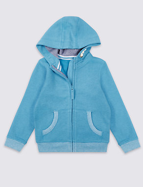 Cotton Rich Hooded Top (3 Months - 5 Years) Image 2 of 3