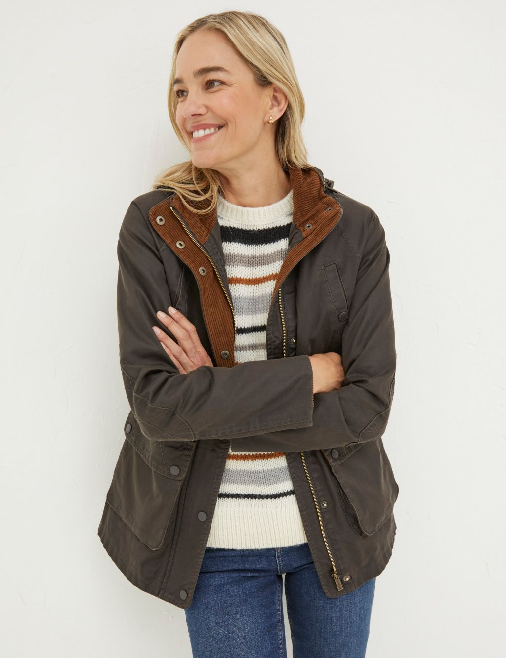 Cotton Rich Hooded Utility Jacket | FatFace | M&S