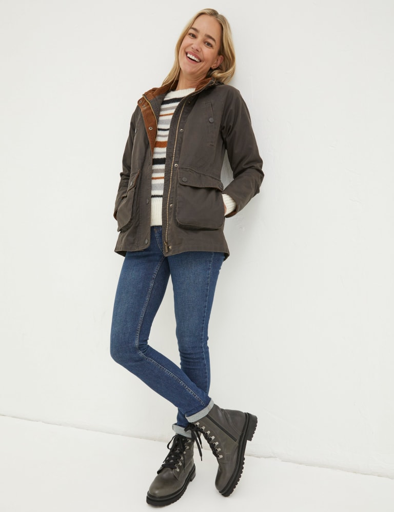 Fat face wax jacket womens top