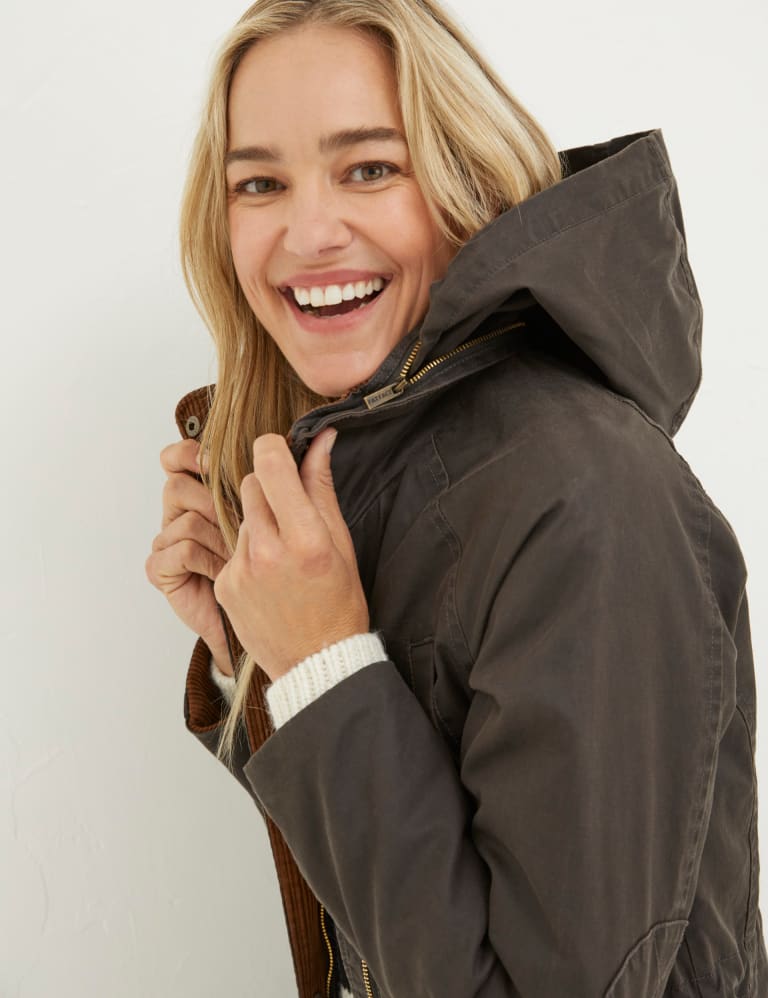 Cotton Rich Hooded Utility Jacket | FatFace | M&S