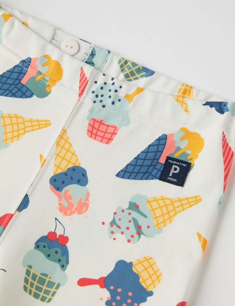 Cotton Rich Ice Cream Print Cycling Shorts (1-7 Yrs) 2 of 2
