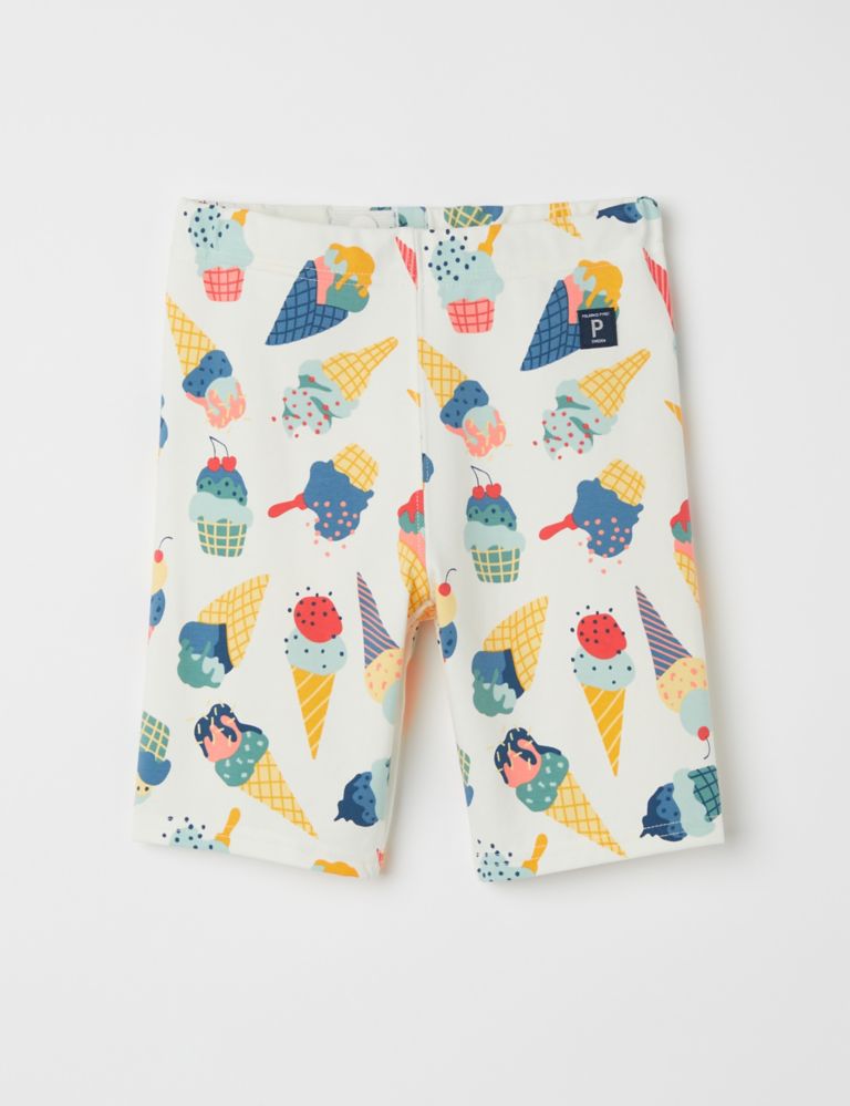 Cotton Rich Ice Cream Print Cycling Shorts (1-7 Yrs) 1 of 2