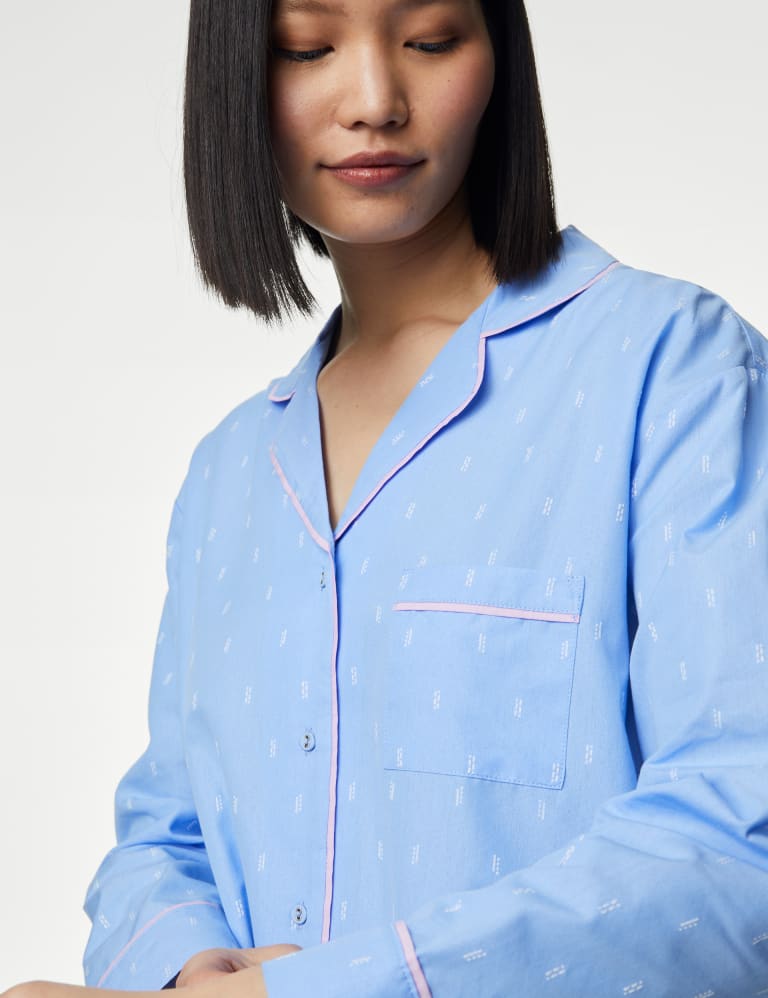 Cotton Rich Jacquard Nightshirt 1 of 5