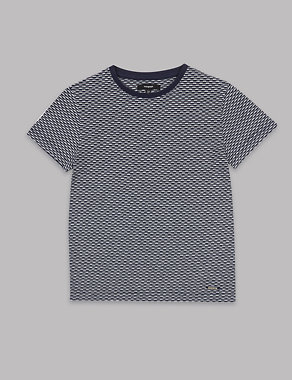 Cotton Rich Jacquard T-Shirt (3-14 Years) Image 2 of 3