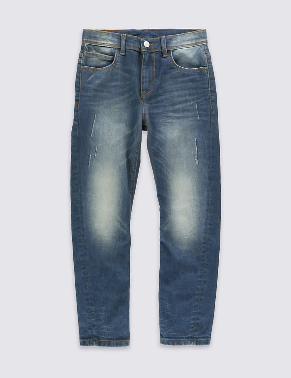 Cotton Rich Jeans (5-14 Years) Image 1 of 2