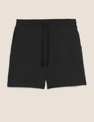 Cotton Rich Jersey High Waisted Shorts Image 2 of 5