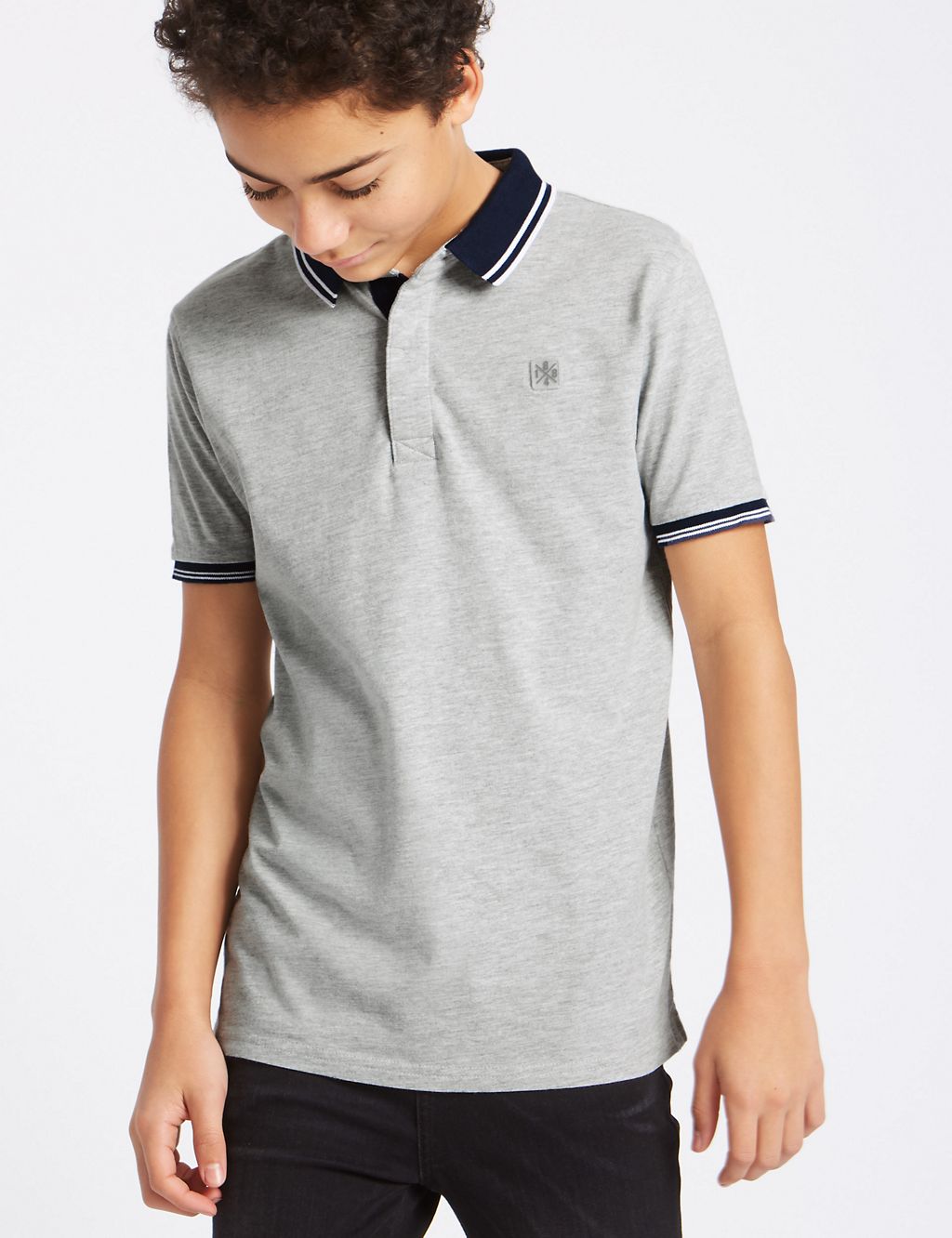 Cotton Rich Jersey Polo Shirt (3-16 Years) 3 of 6