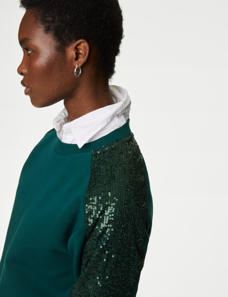 Green sequin sweater outlet