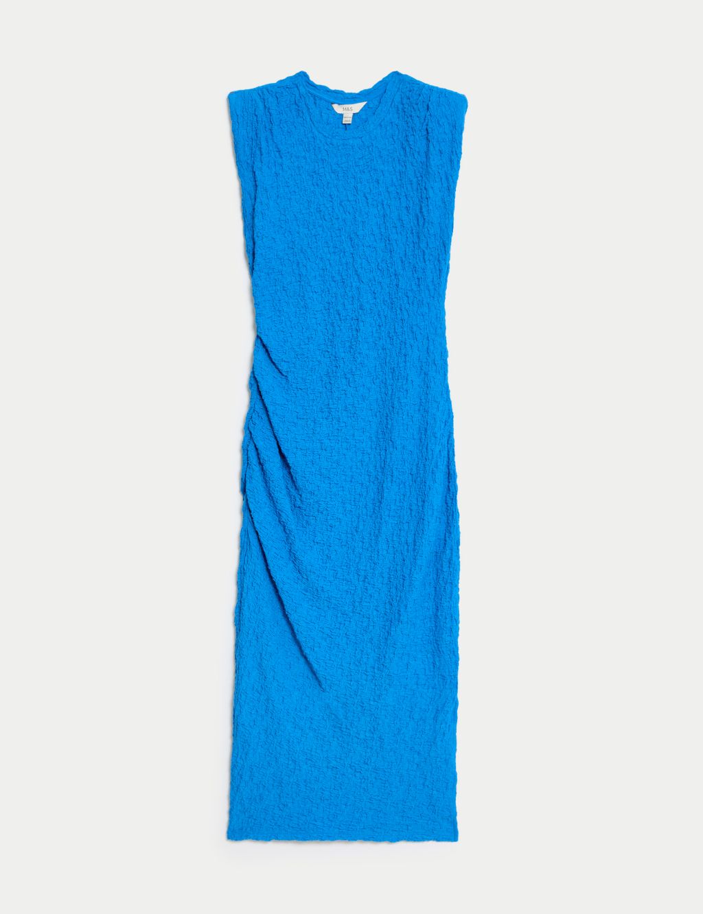 Cotton Rich Jersey Textured Midi Column Dress 1 of 5
