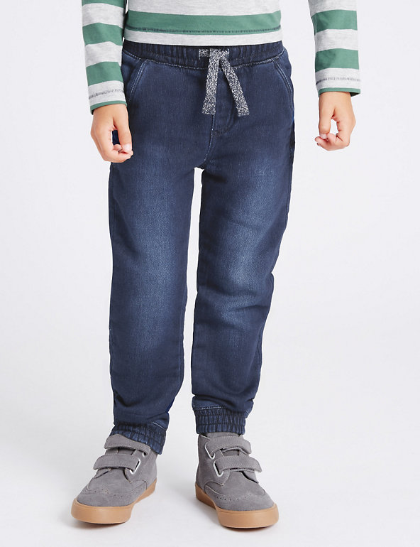 Cotton Rich Jogger Style Denim Jeans (1-7 Years) Image 1 of 2