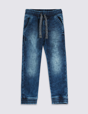 Cotton Rich Jogger Style Denim Jeans (1-7 Years) Image 2 of 3
